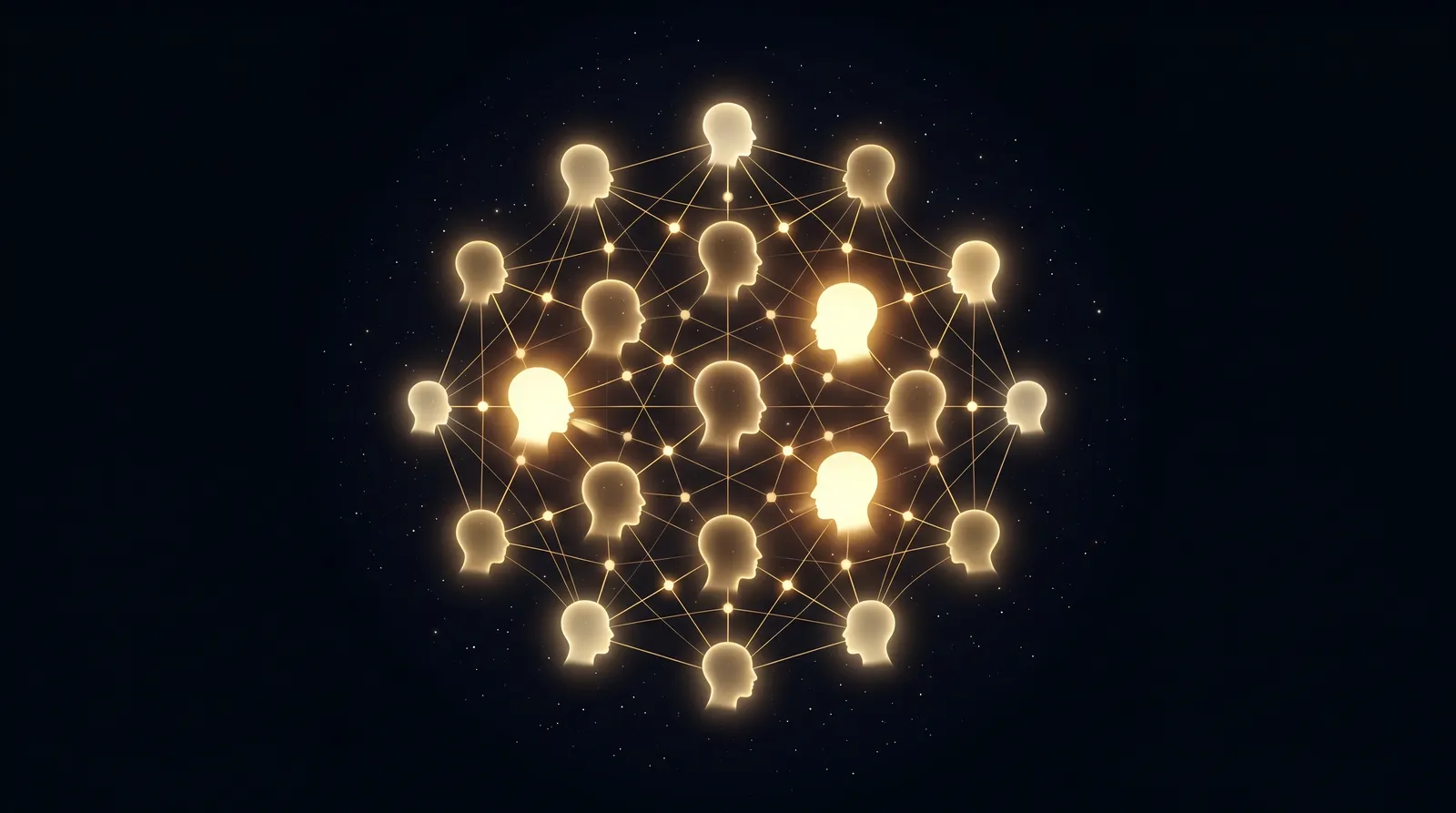 A network of luminous minds connected as a constellation